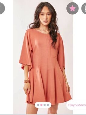 Davi & Dani Women’s Salmon Short-Sleeve Scuba Romper.